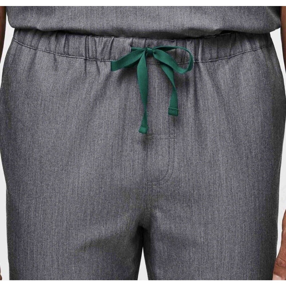 Figs Pisco™ Basic Scrub Pants Mens Size Large Gray Elastic Waistband Drawcord